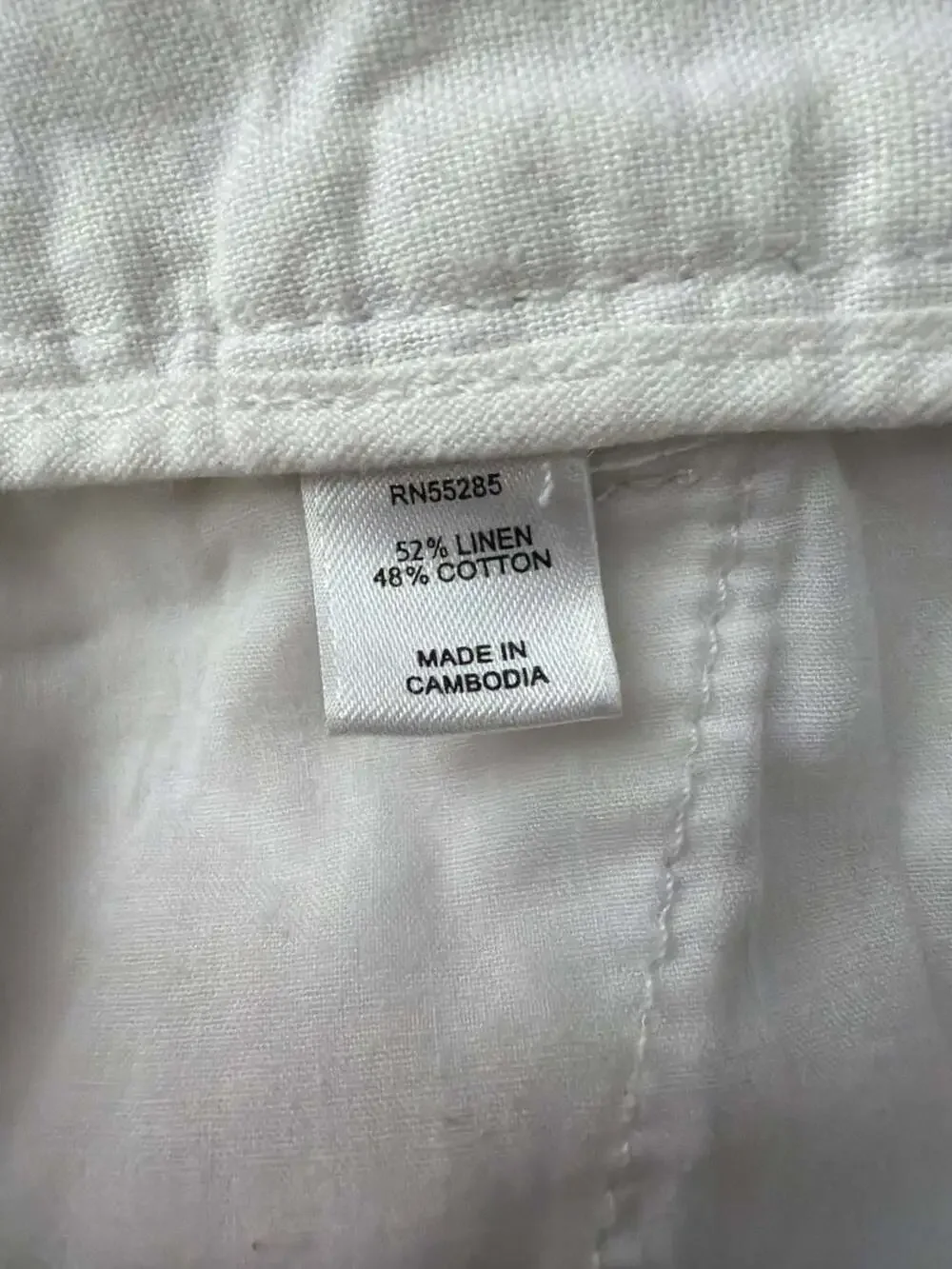 Express Women's White Linen Blend Cuffed Chino Shorts Size 6